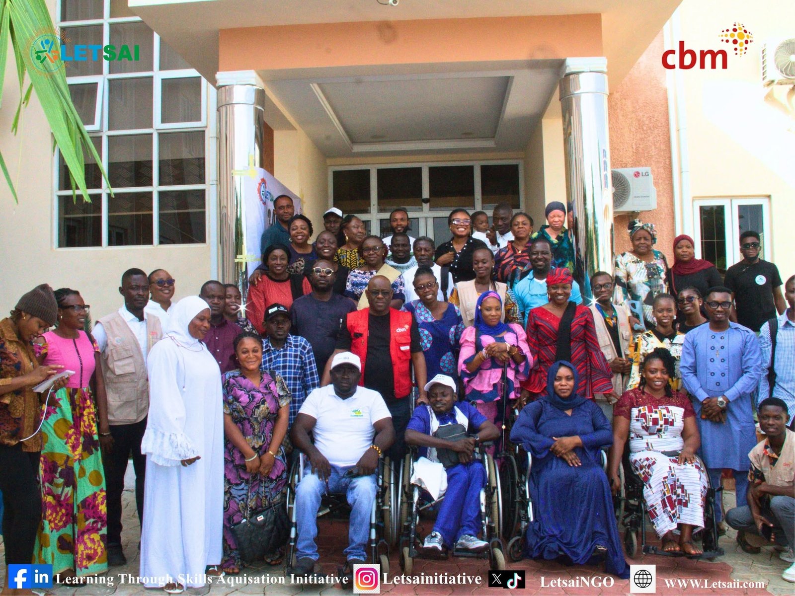 Participants at a LETSAI disability inclusion activity, in a group photo shared in October 2026